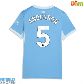 Billiga Manchester City Elliot Anderson #5 Hemmatröja Dam 2026-27 Kortärmad